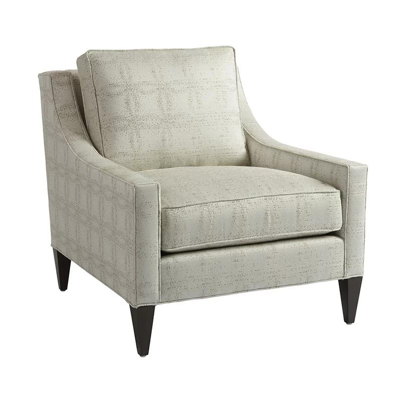 Belmont Charcoal Finish Beige Upholstered Accent Chair