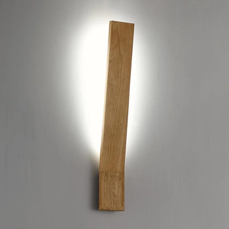 Sleek Black LED Sconce with Clear Diffuser - Dimmable, 11" H