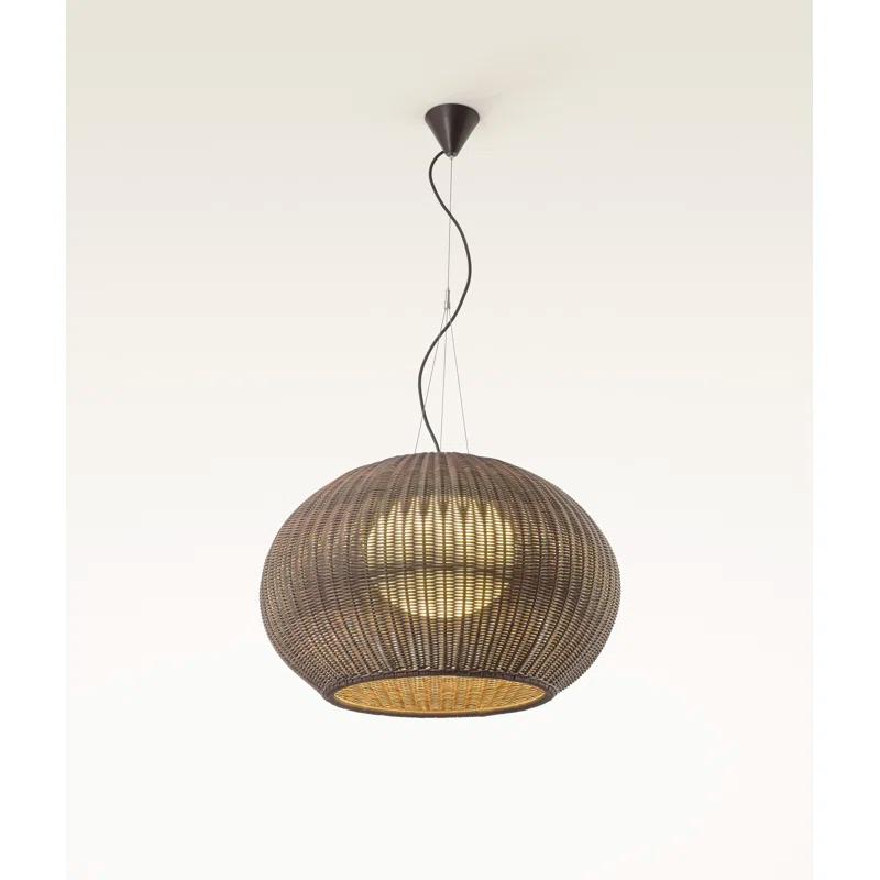 Graphite Brown Aluminum Globe LED Indoor/Outdoor Pendant Light