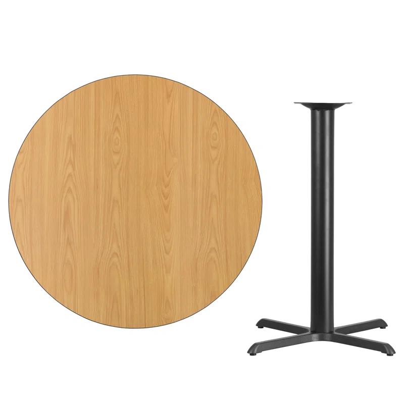 Flash Furniture Carrus Round Laminate Table Top with Height Table Base
