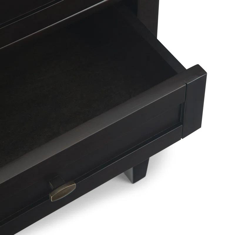 Simpli Home Warm Shaker 24"W Solid Wood Bedside Table with Two Drawers