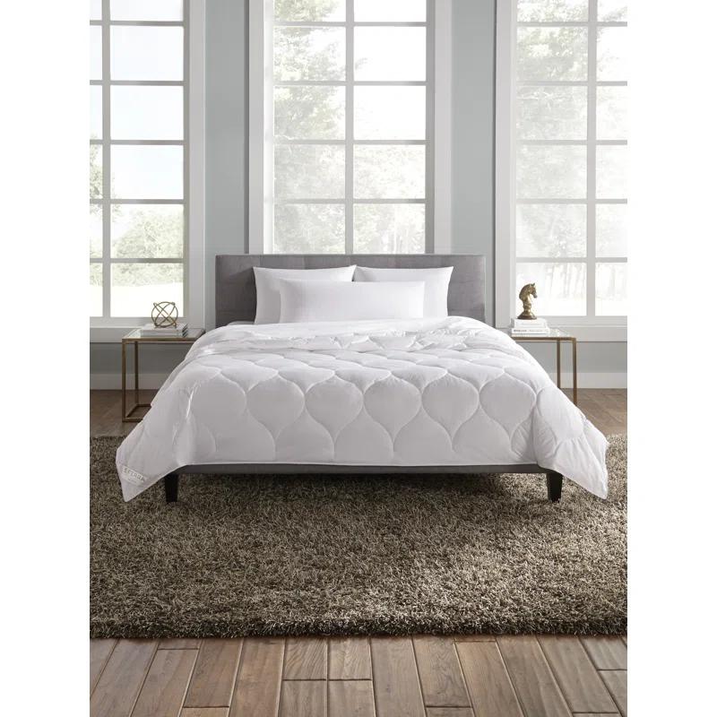King White Cotton Sateen Down Alternative Comforter