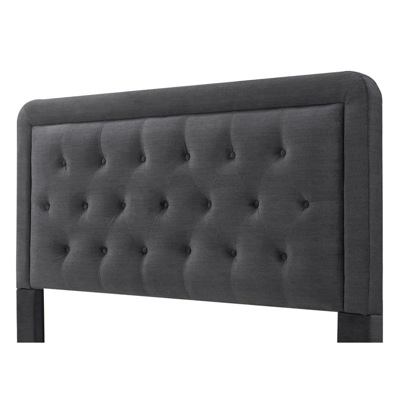 Elle Decor Amery Elle Décor Diamond Stitched Tufted Headboard with Padded Button-Tufting