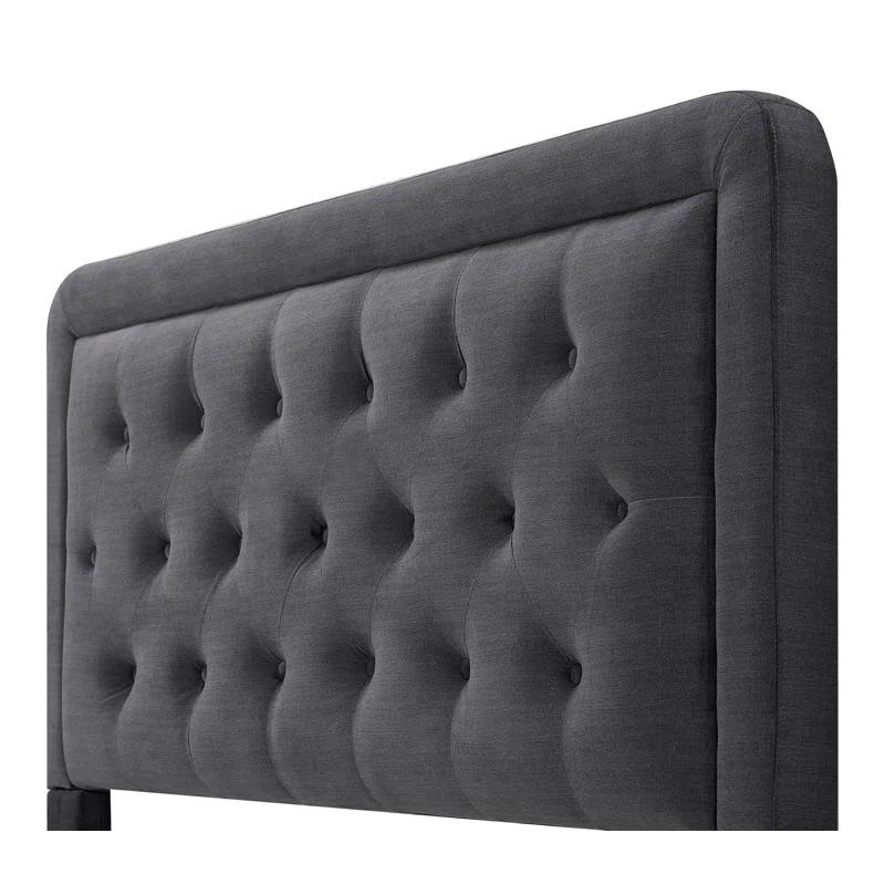 Elle Decor Amery Elle Décor Diamond Stitched Tufted Headboard with Padded Button-Tufting