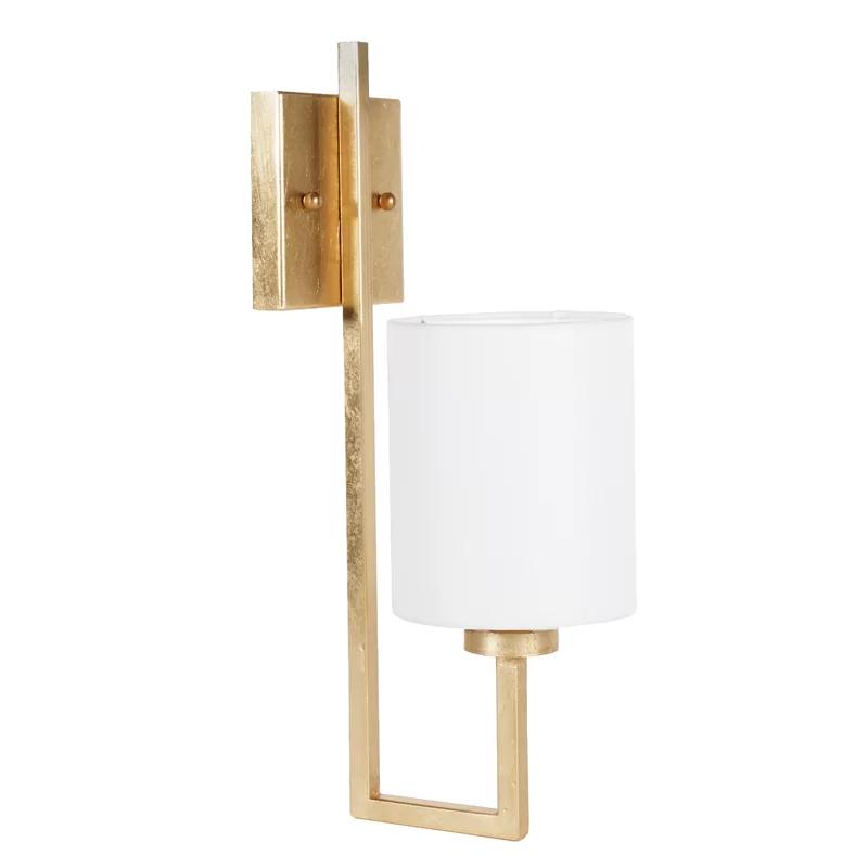 Beckham Contemporary Gold Leaf Dimmable Wall Sconce