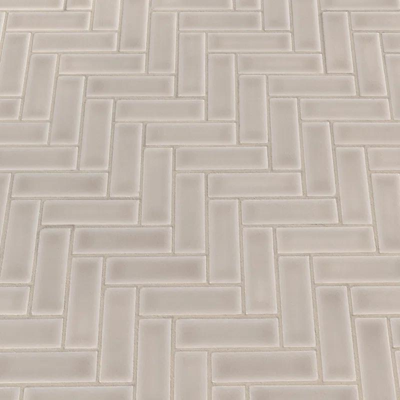Herringbone 1" x 3" Glossy Ceramic Mosaic Tile