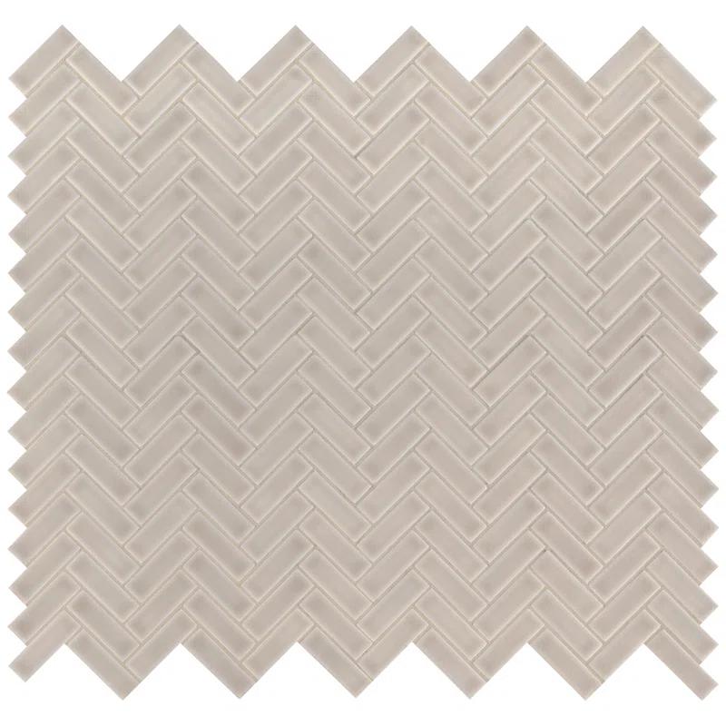 Herringbone 1" x 3" Glossy Ceramic Mosaic Tile