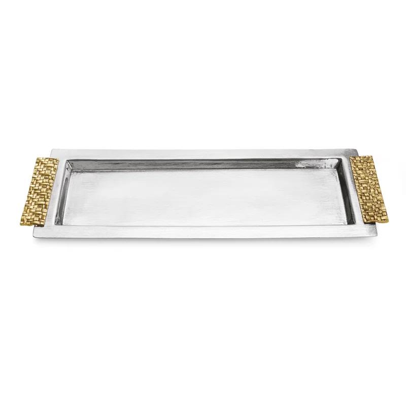 Antique Goldtone Marble Bathroom Accessory Set