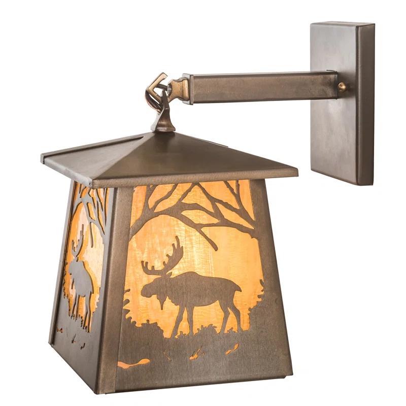 Rustic Lodge Armed Sconce