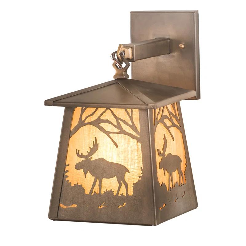 Rustic Lodge Armed Sconce