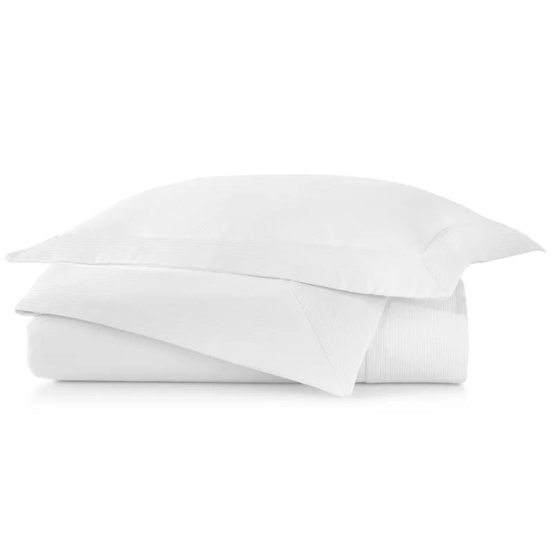 Angelina King-Size White Egyptian Cotton Modern Coverlet