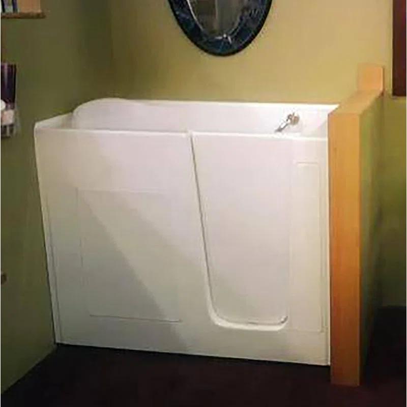 Hydro Systems Lifestyle 5230 Walk-In Tub Life Style 52" x 30" Walk in Soaking Acrylic Bathtub with Integrated Seat WAL5230GTO-WHI-WOV.WHI