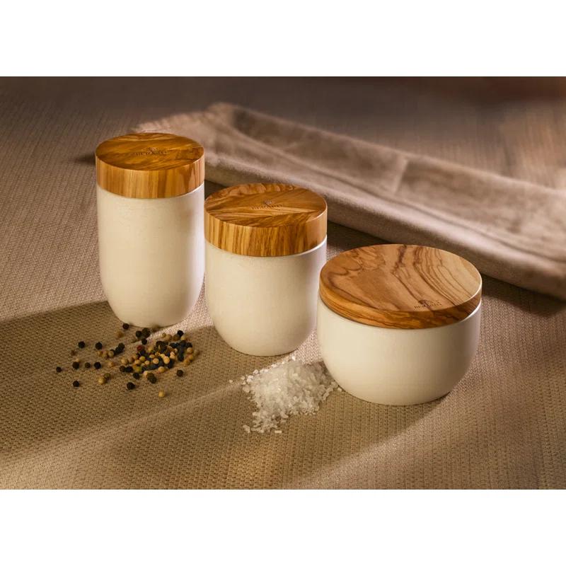 Berard France Olive Wood & Concrete Salt Keeper Box