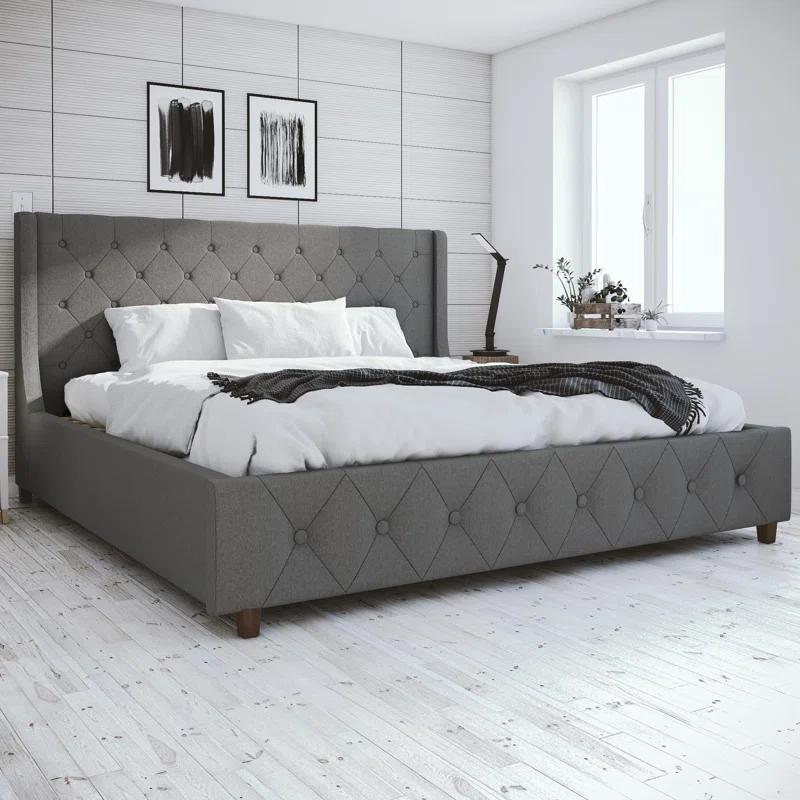 CosmoLiving by Cosmopolitan Mercer Tufted Upholstered Platform Bed
