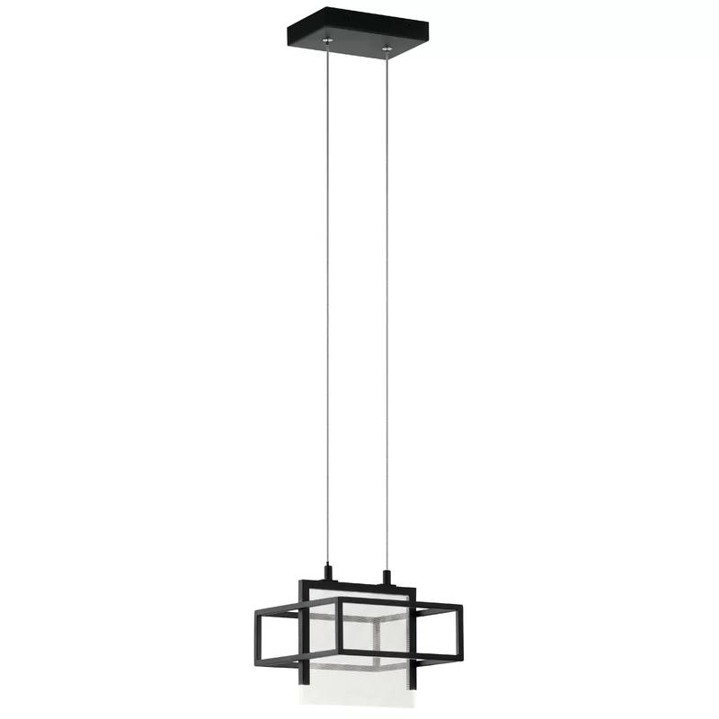 Vega Mini Matte Black LED Pendant with Clear Acrylic