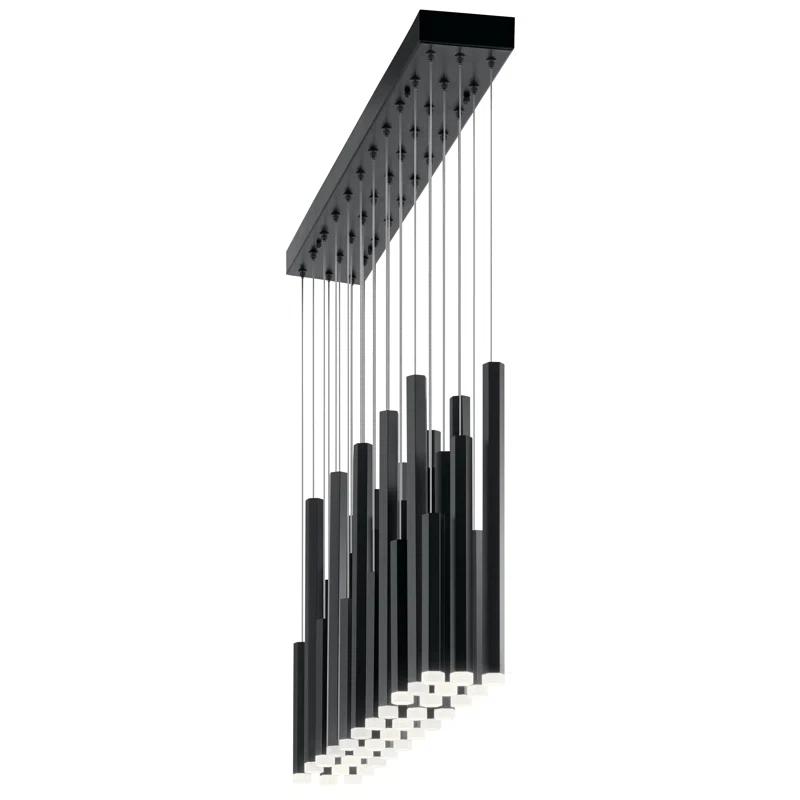 Soho Black Square 33-Light LED Acrylic Pendant