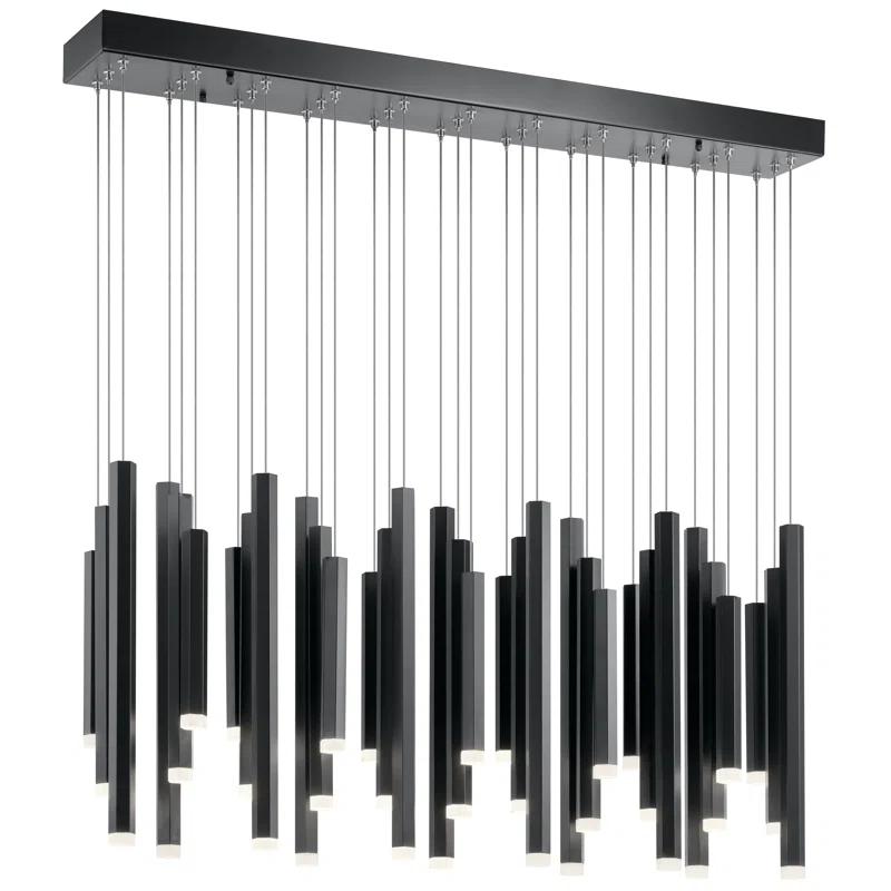 Soho Black Square 33-Light LED Acrylic Pendant