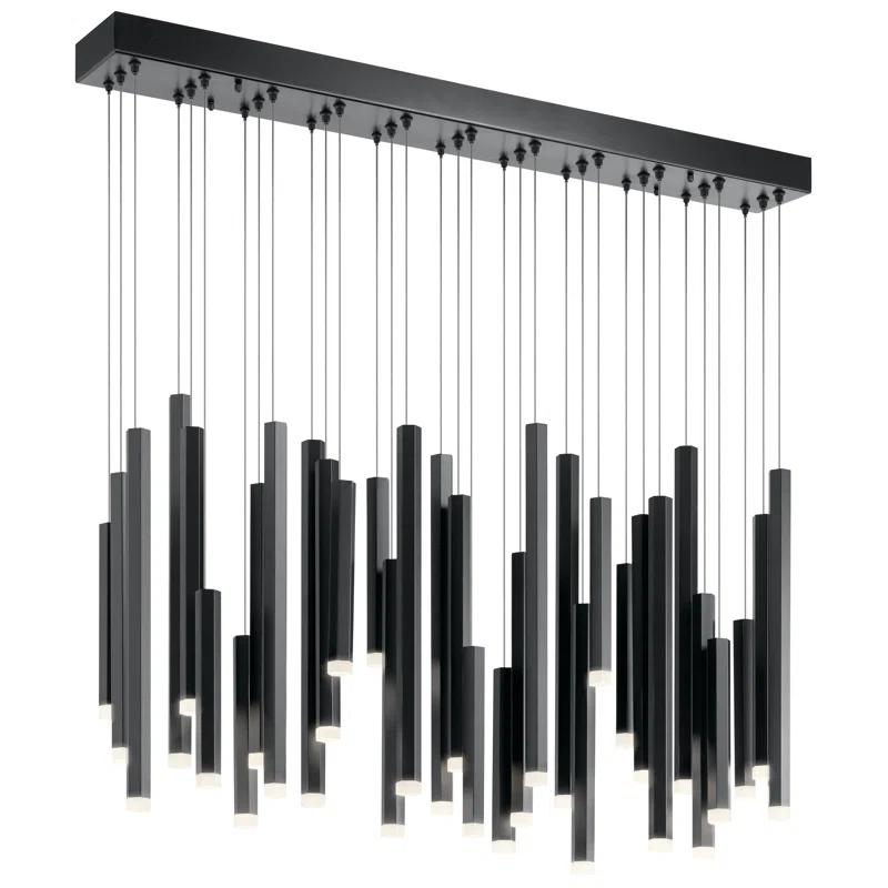 Soho Black Square 33-Light LED Acrylic Pendant