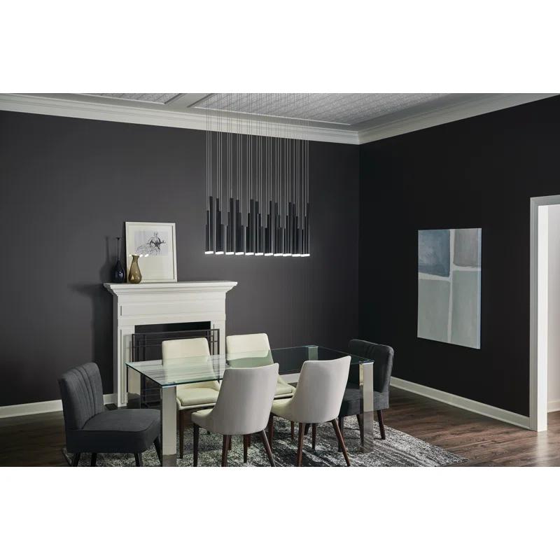 Soho Black Square 33-Light LED Acrylic Pendant