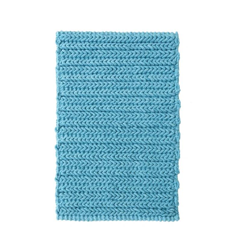 Lasso 100% Cotton Chenille Chain Stitch Non-Slip Bath Rug