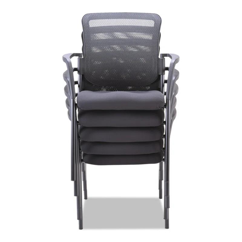 Alera® Stackable Mesh Seat Waiting Room Chair with Metal Frame