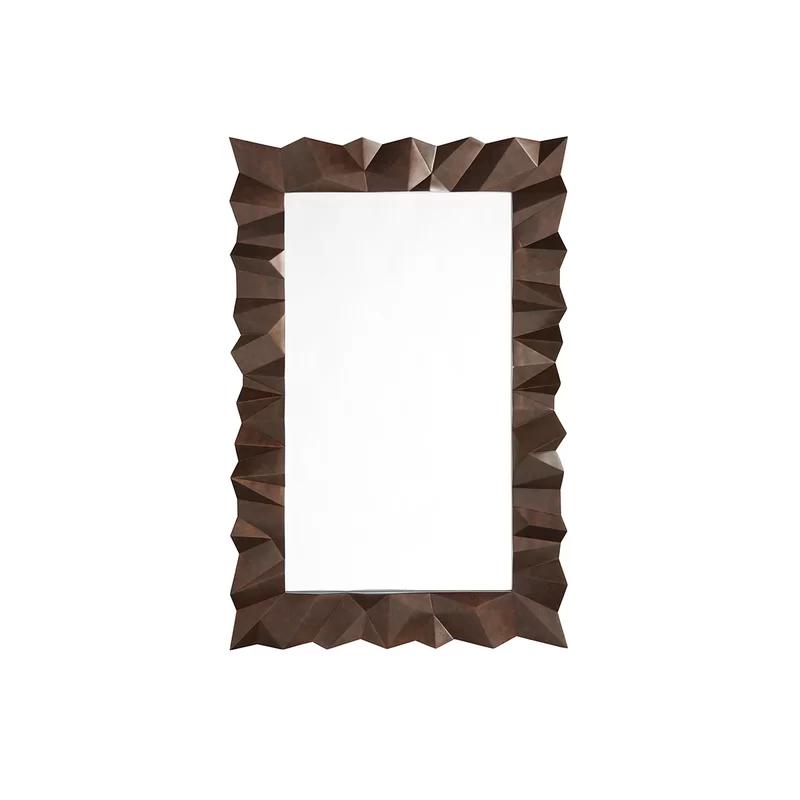Carlisle Transitional Rectangular Bronze Oak Wood Mirror 37"x56"