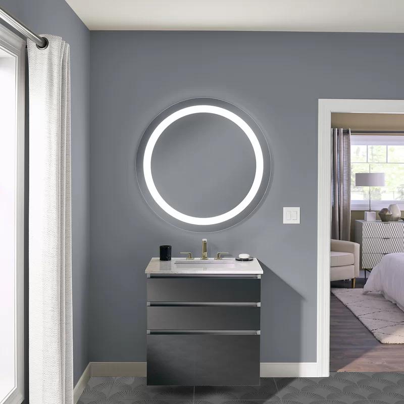 Modern Rectangular 40x24 Bathroom Vanity Mirror with LED Lighting