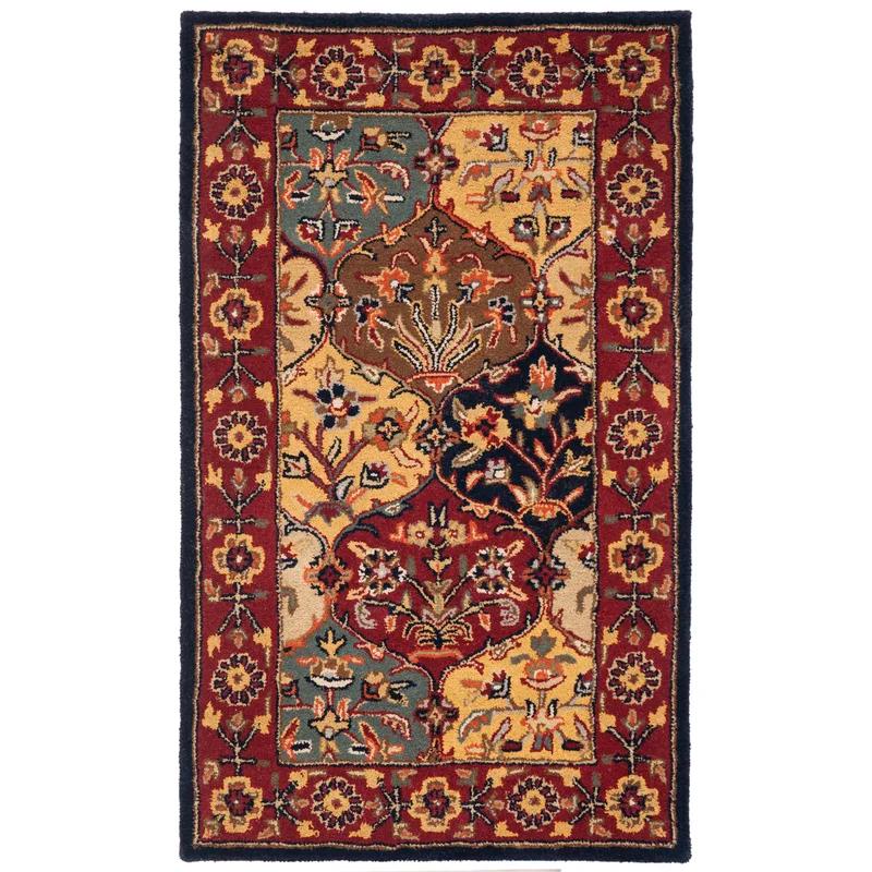 Heritage Multicolor Hand-Tufted Pure Wool Rectangular Area Rug 4' x 6'