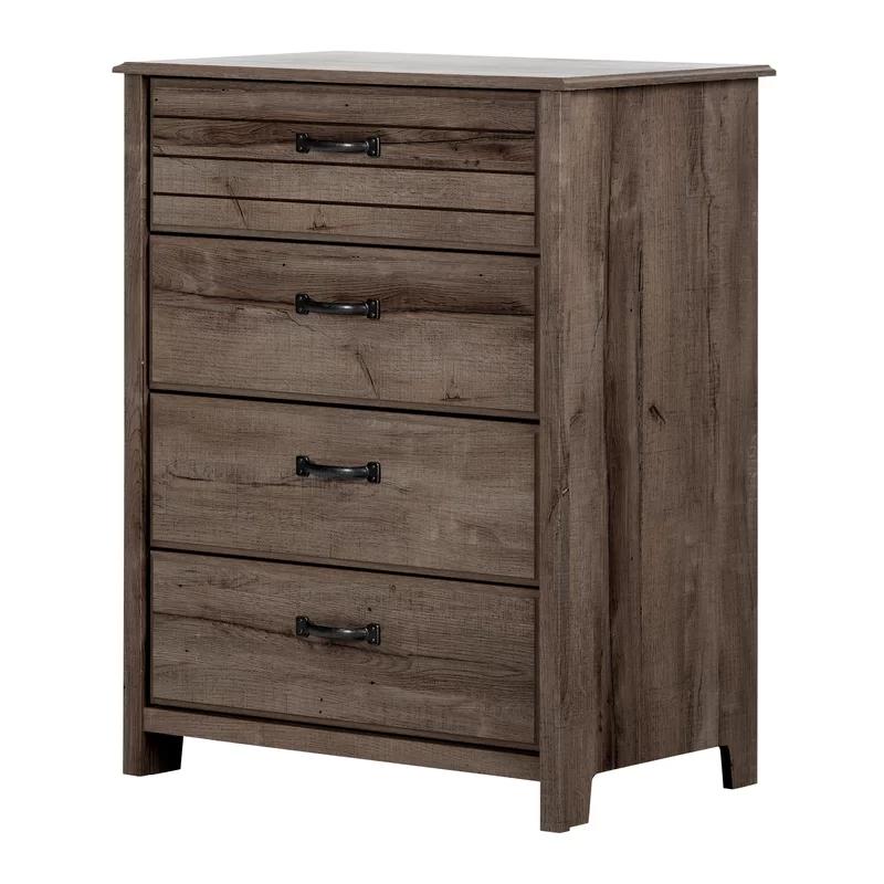 Ulysses Fall Oak 4-Drawer Chest with Deep Storage