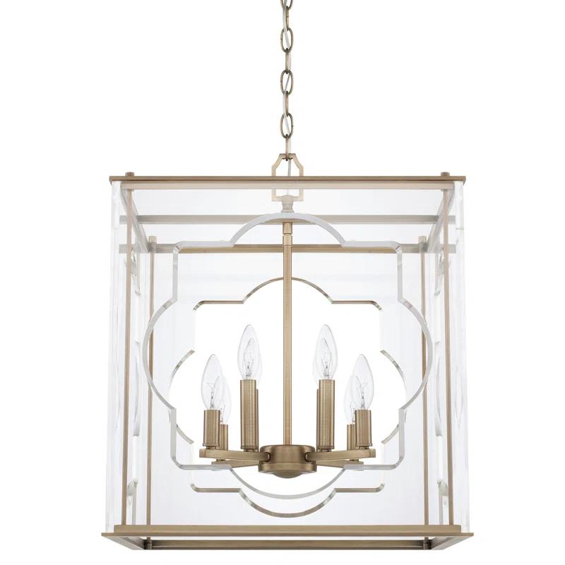 8 - Light Dimmable Square / Rectangle Chandelier