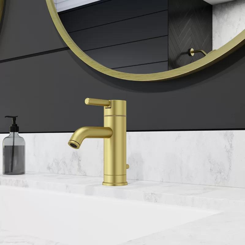 Contempra Brushed Gold Single Control Bathroom Faucet