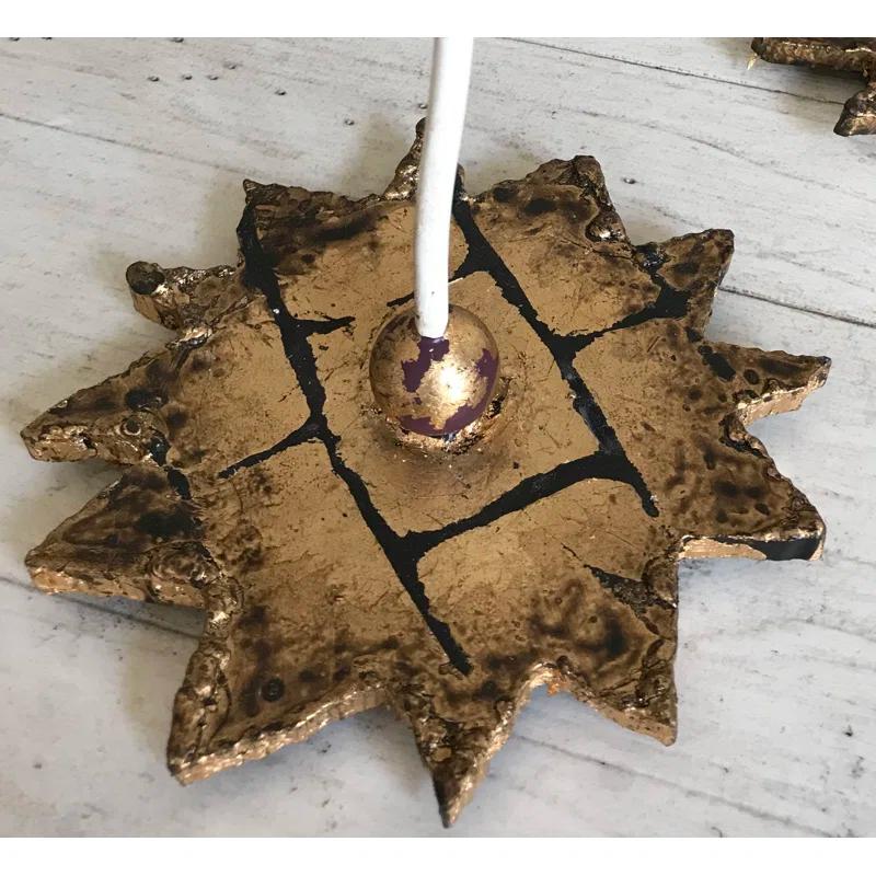 Lucas McKearn Venetian 21" Medium Crystal Whimsical Candlestick Holder in Gold