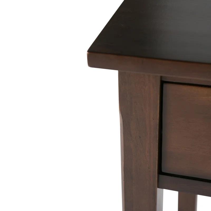 Simpli Home Avalon Solid Wood Desk with Keyboard Tray and Storage