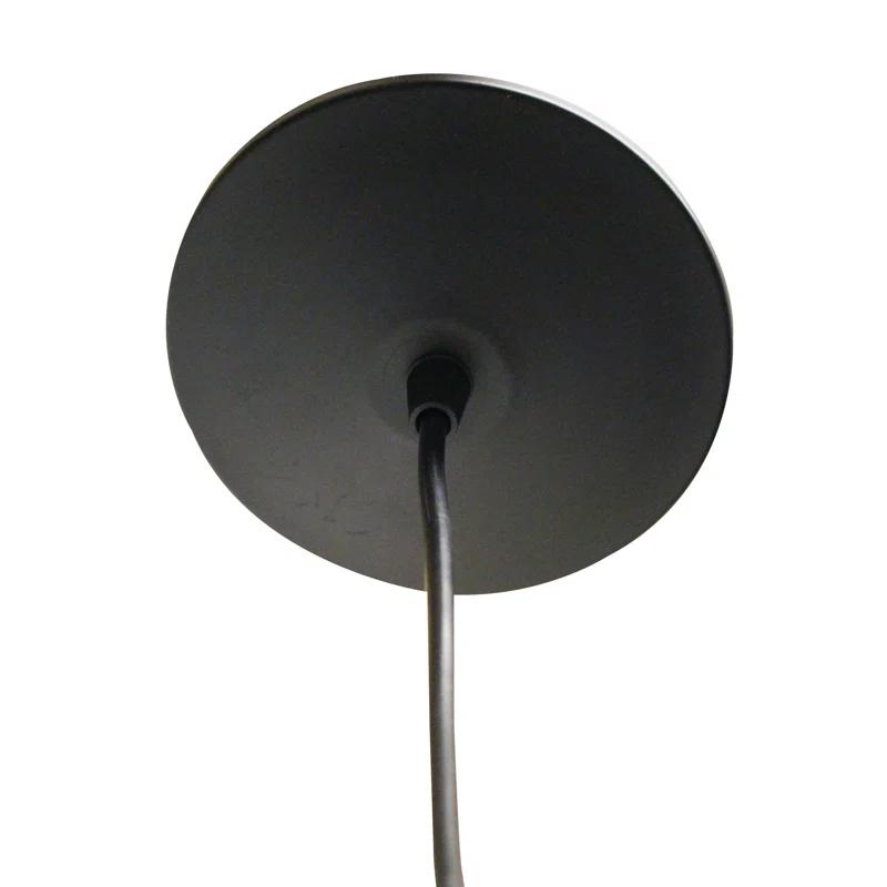 Cloth & Wire Satin Black Pendant Light Fixture for 3 Lights with Fabric Cord for Home Lightning