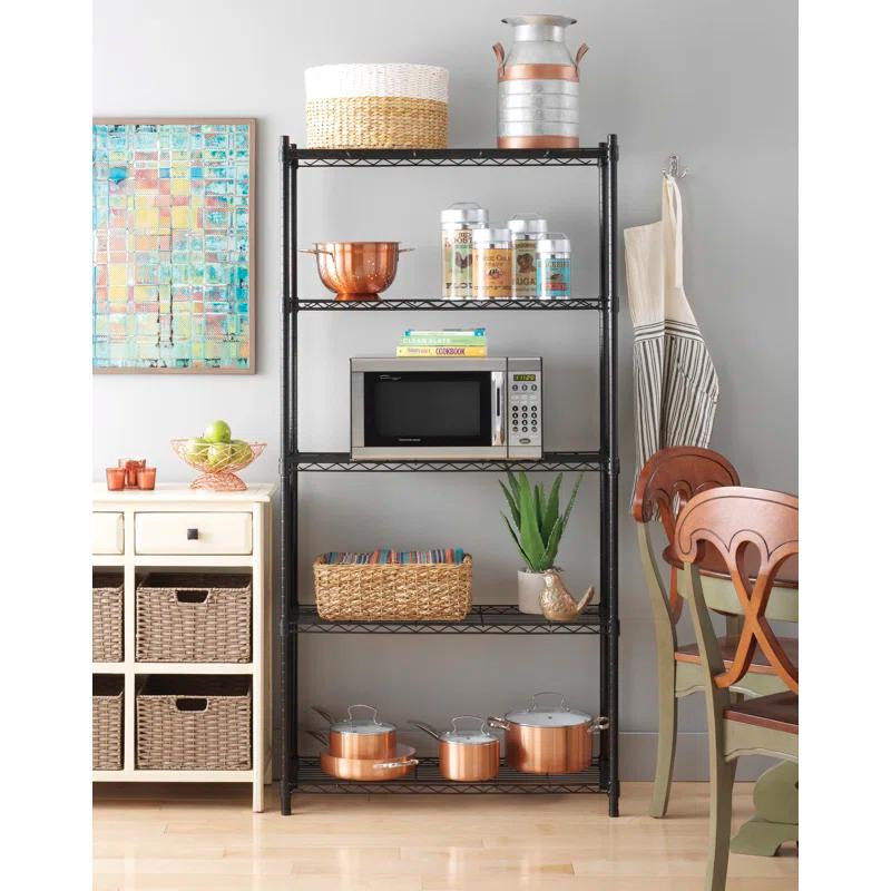 Rebrilliant Medlin 36'' W Metal Height -Adjustable Shelving Unit