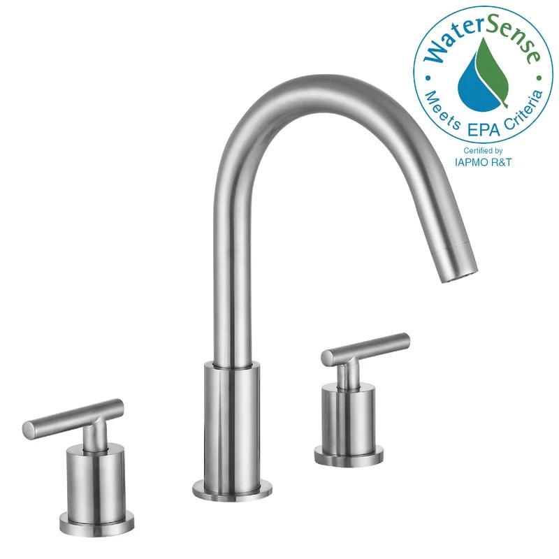 Roman Dual-Handle Brushed Nickel Bathroom Faucet