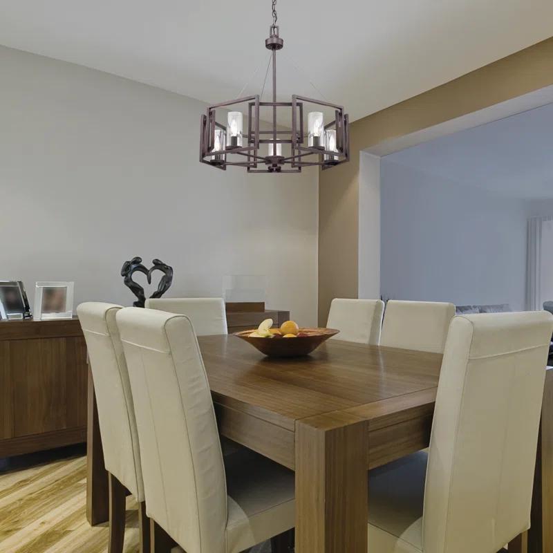 Newlin 5 - Light Dimmable Drum Chandelier