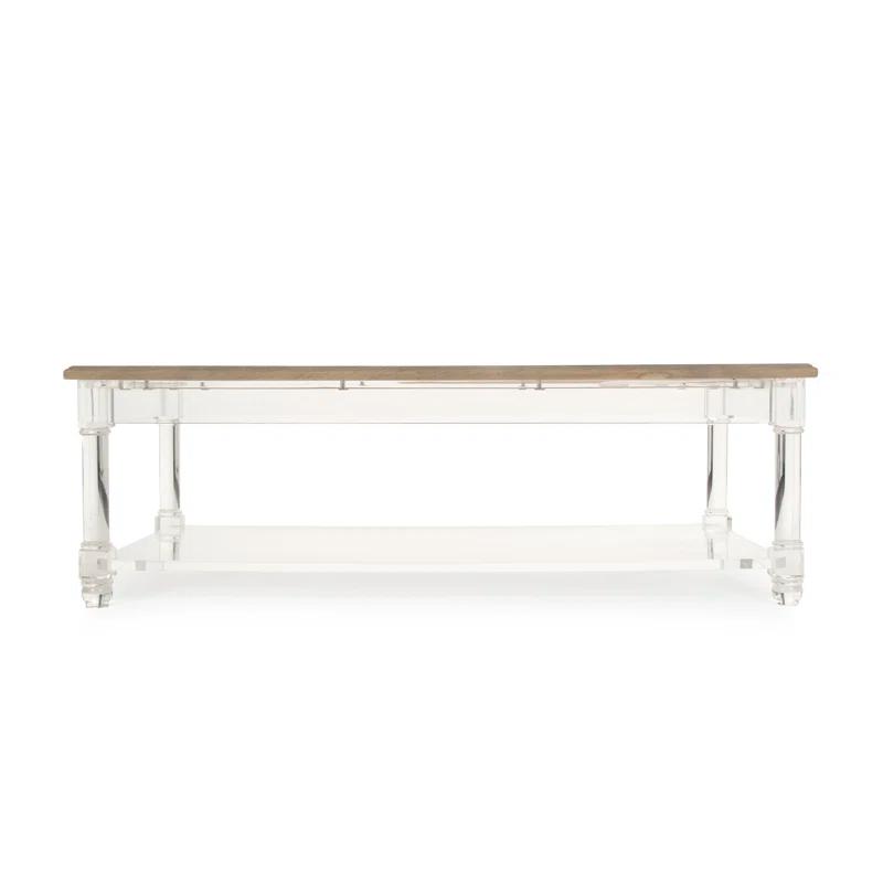 Zentique Corbin Glass Top Coffee Table