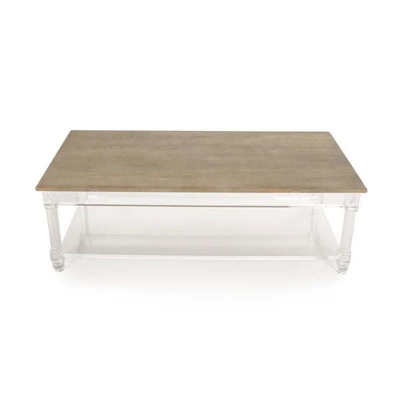 Zentique Corbin Glass Top Coffee Table
