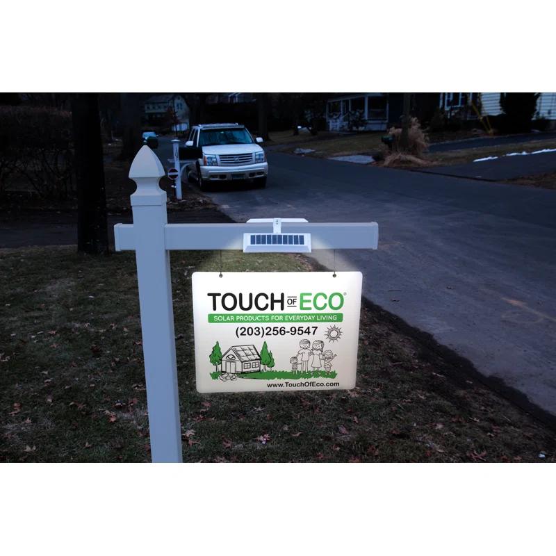 Touch of ECO LITEAGENT - Solar LED for Post & Sign Lighting - Includes Adjustable Mounting Bracket (Set of 2)