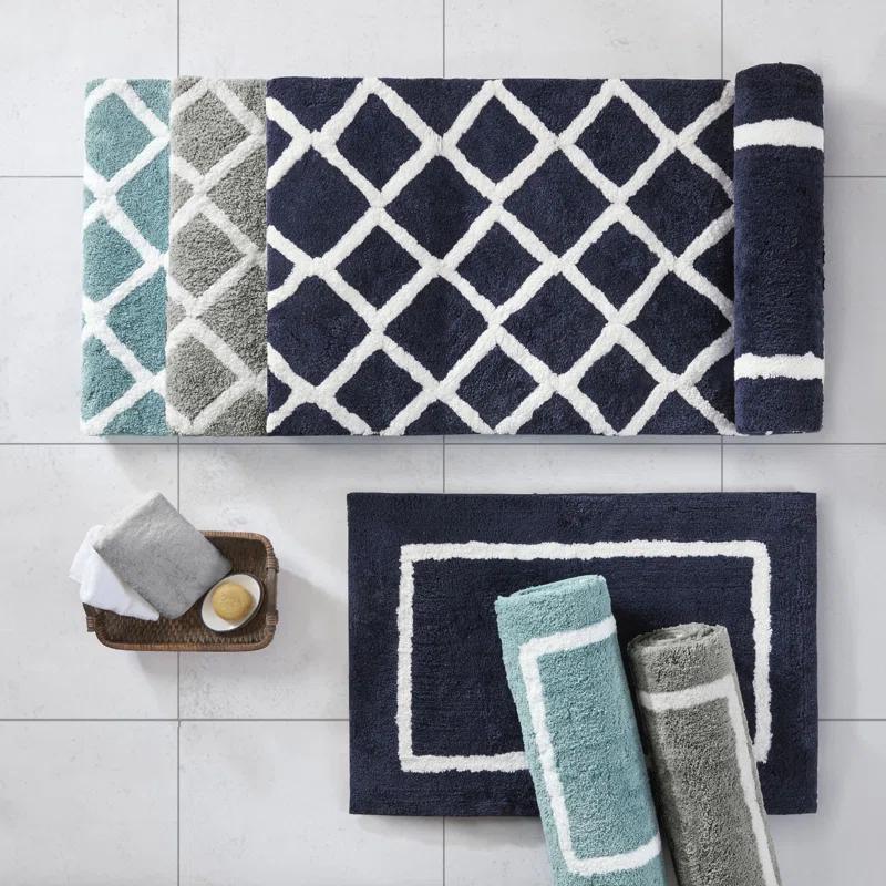 Madison Park Bittman Reversible High Pile Tufted Bath Rug