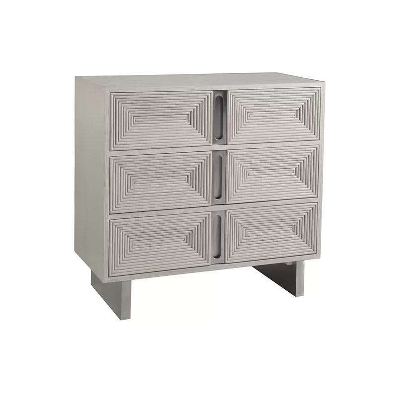 Contemporary White Oak 3-Drawer Dresser with Soft Close in Sandblasted Finish