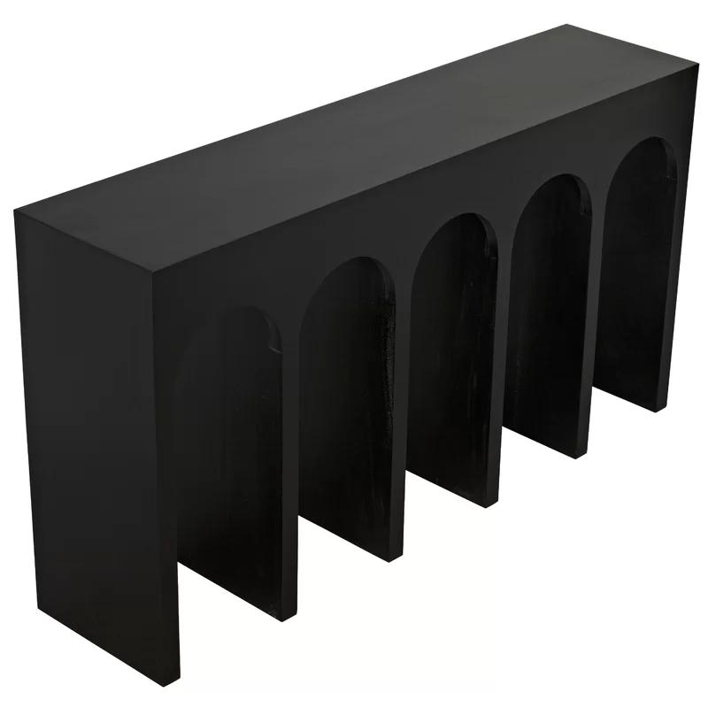 ArchBridge 59'' Hand-Rubbed Black Mahogany Console Table