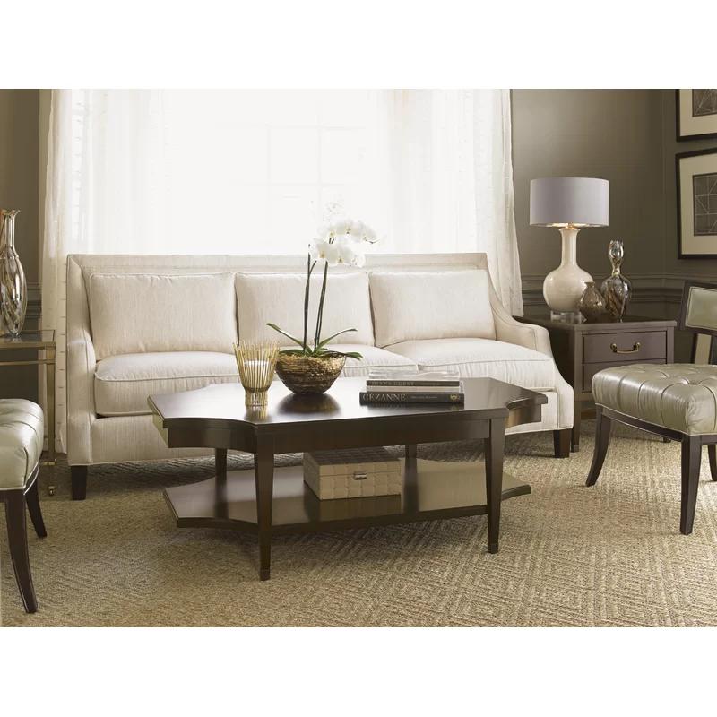 Beige Fabric Sofa with Down Fill Cushions