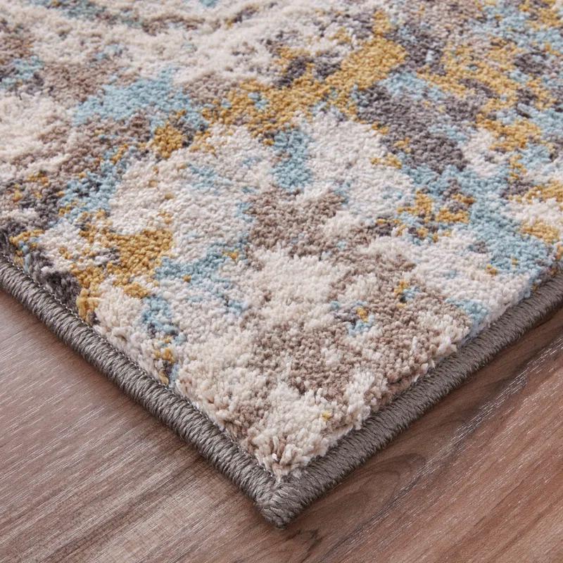 Williston Forge Ince Gray/Blue Area Rug