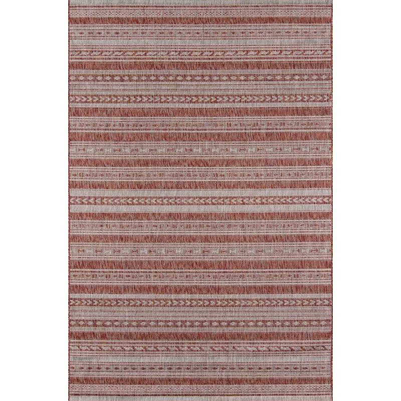 Abstract Copper Charm 4' x 6' Rectangular Synthetic Rug