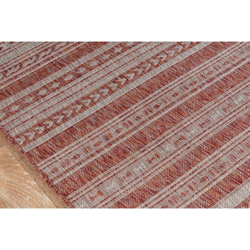 Abstract Copper Charm 4' x 6' Rectangular Synthetic Rug