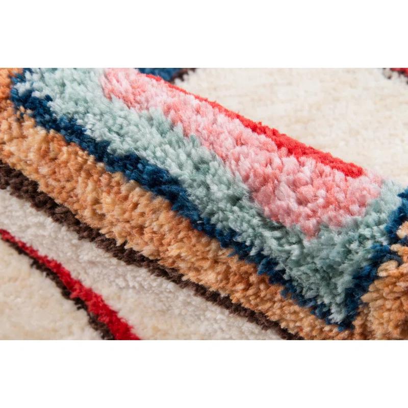 Novogratz Bungalow Olivia Tufted Red/Cream Rug