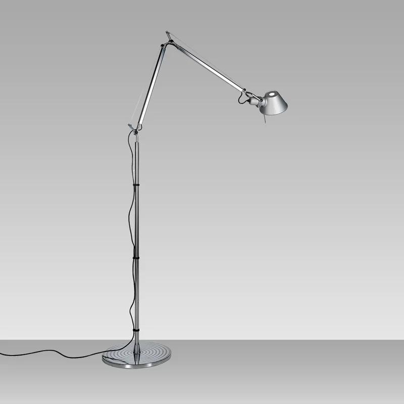 Tolomeo Classic Adjustable LED Floor Lamp Set in Chromed Steel