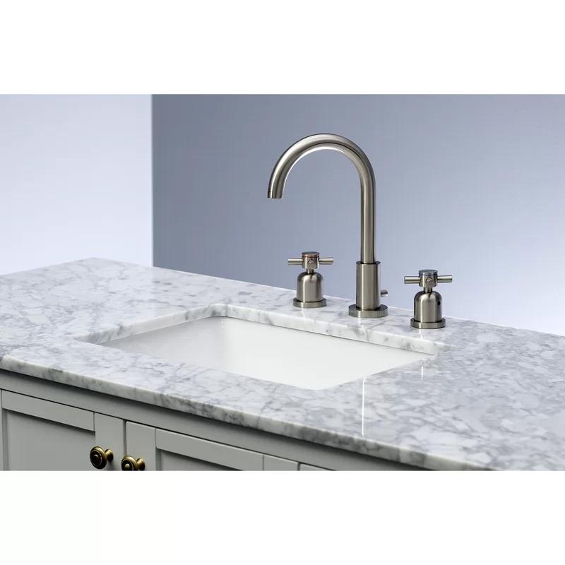Concord Brushed Nickel 10'' Modern Widespread Bathroom Faucet